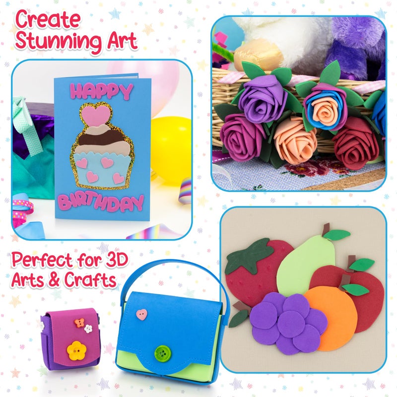 Hygloss Sheets Colorful Foam for DIY Arts & Craft, 12â€ x 18â€, Yellow, 10 Piece - Image 4